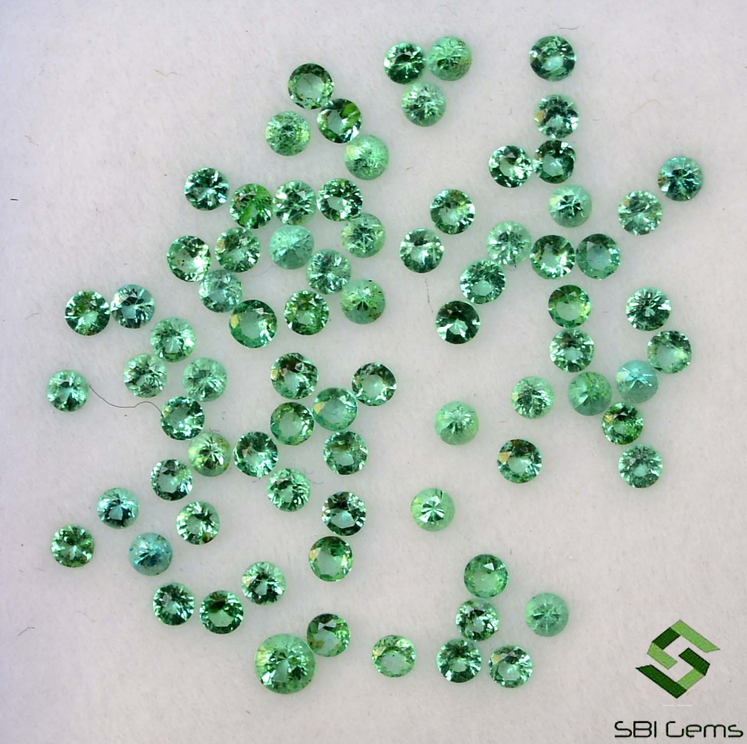 Natural Emerald Round Diamond Cut 0.8 mm Lot 200 Pcs Wholesale Lot Gemstones