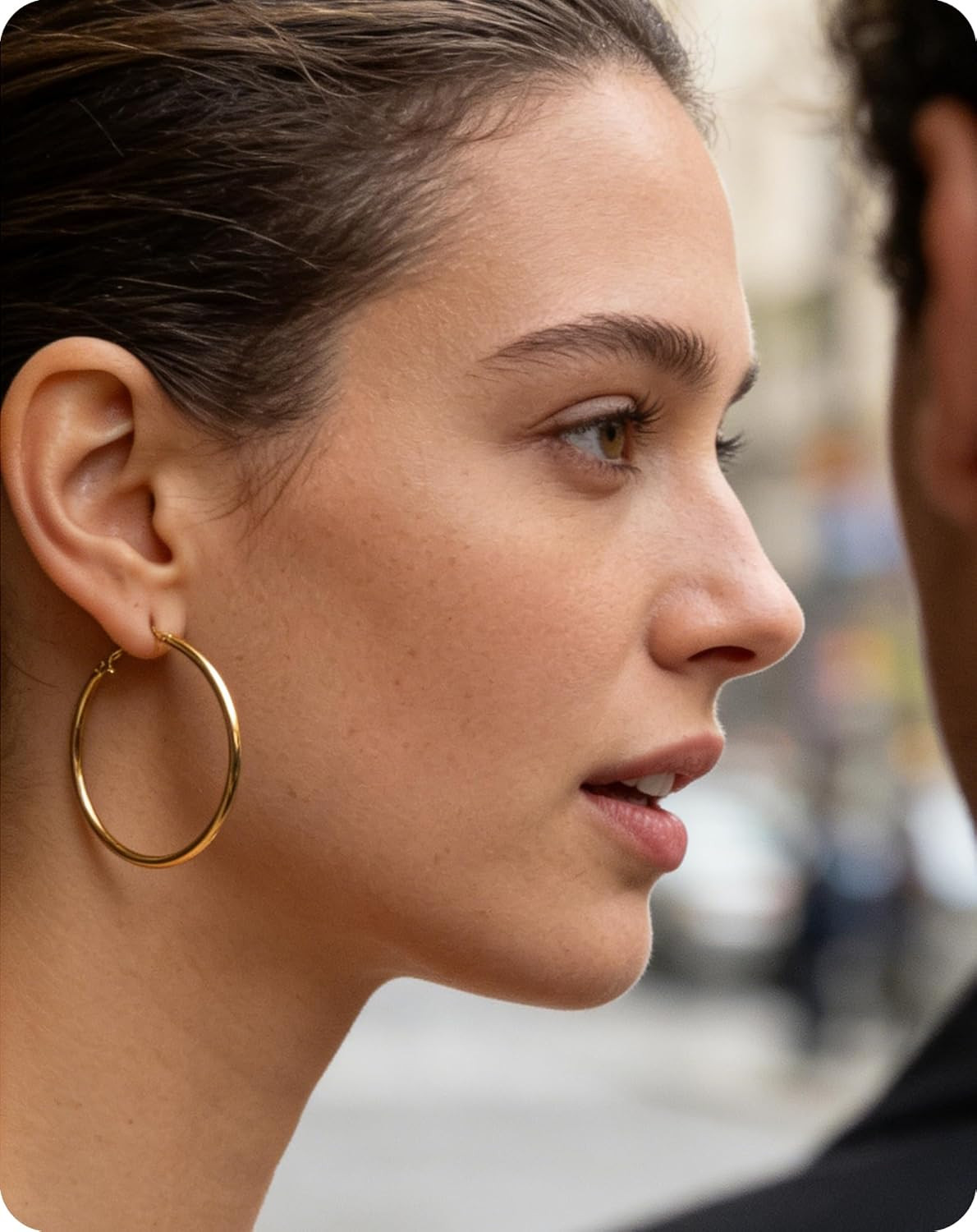 6 Pairs Silver Gold Hoop Earrings for Women – 14K Gold Plated 316 Stainless Stee