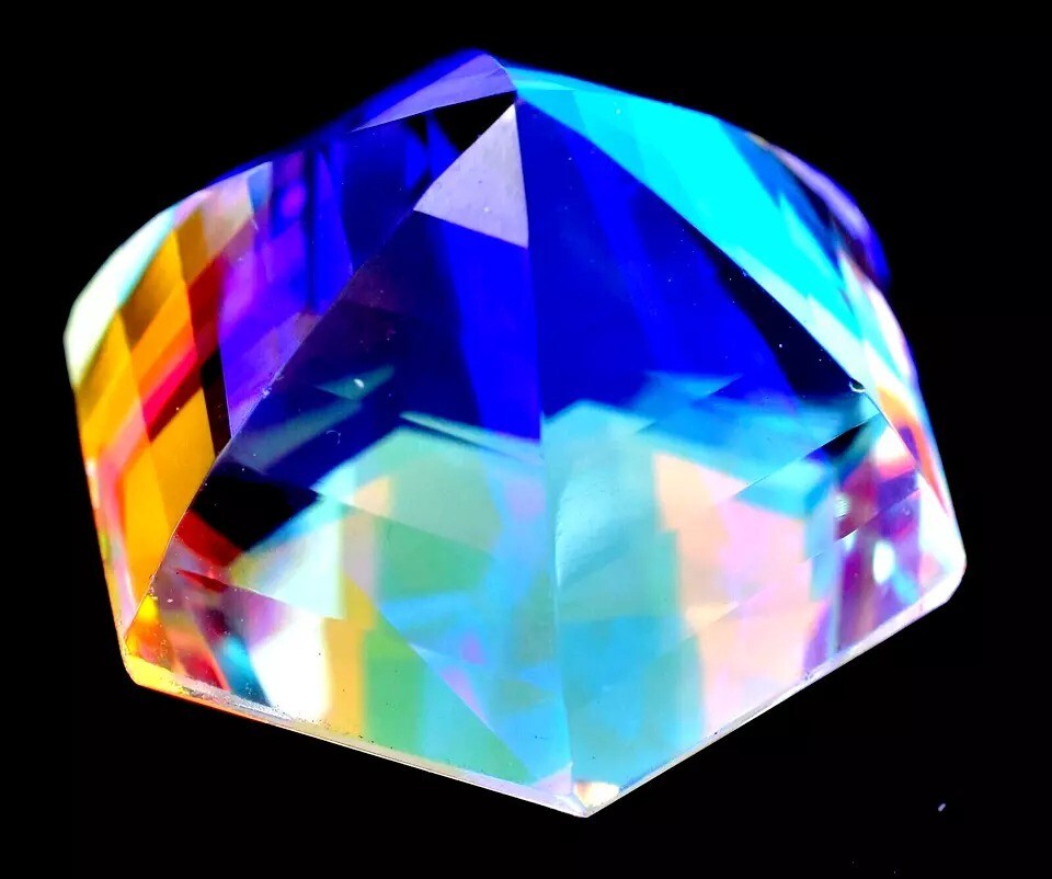 Natural Mystic Topaz 200 Ct+ Rainbow Color Hexagon Cut Certified Loose Gemstone