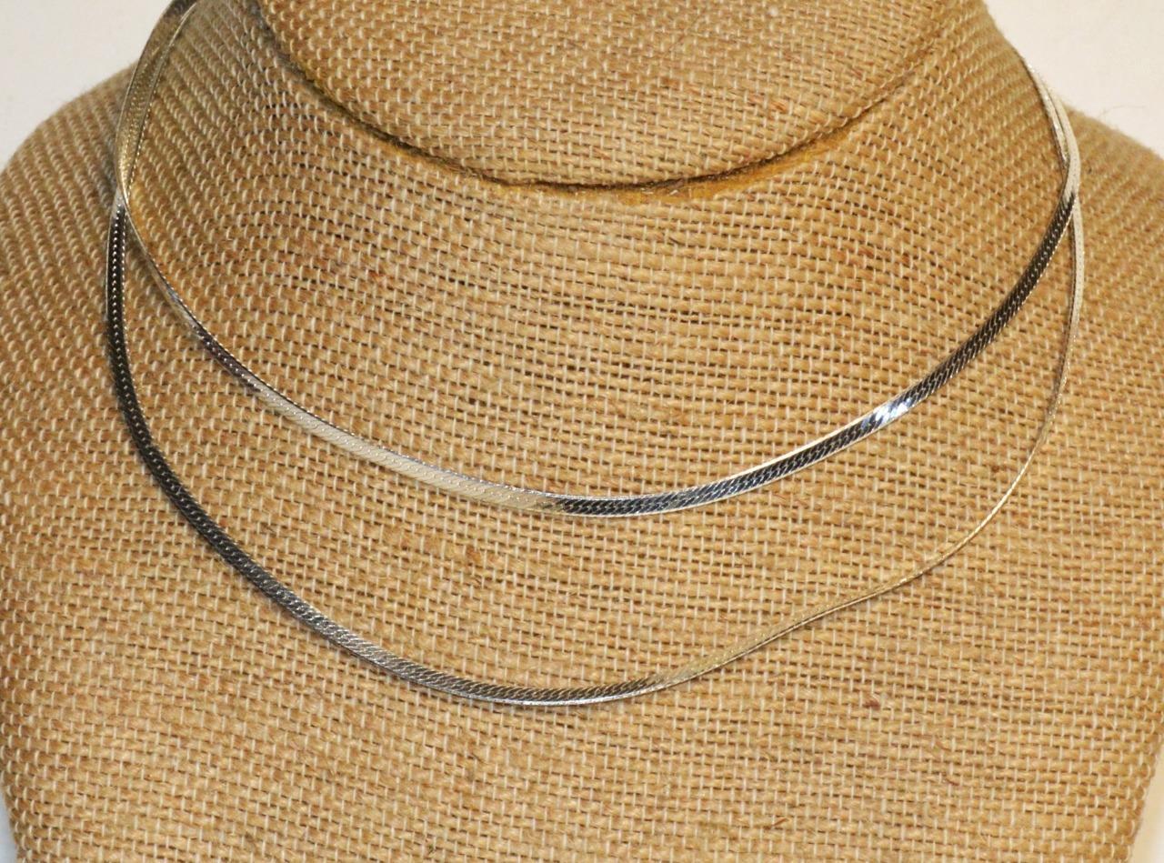 Vintage Stamped MWS 925 Sterling Silver Made in Italy 25″ Flat Shape Chain 6.80g