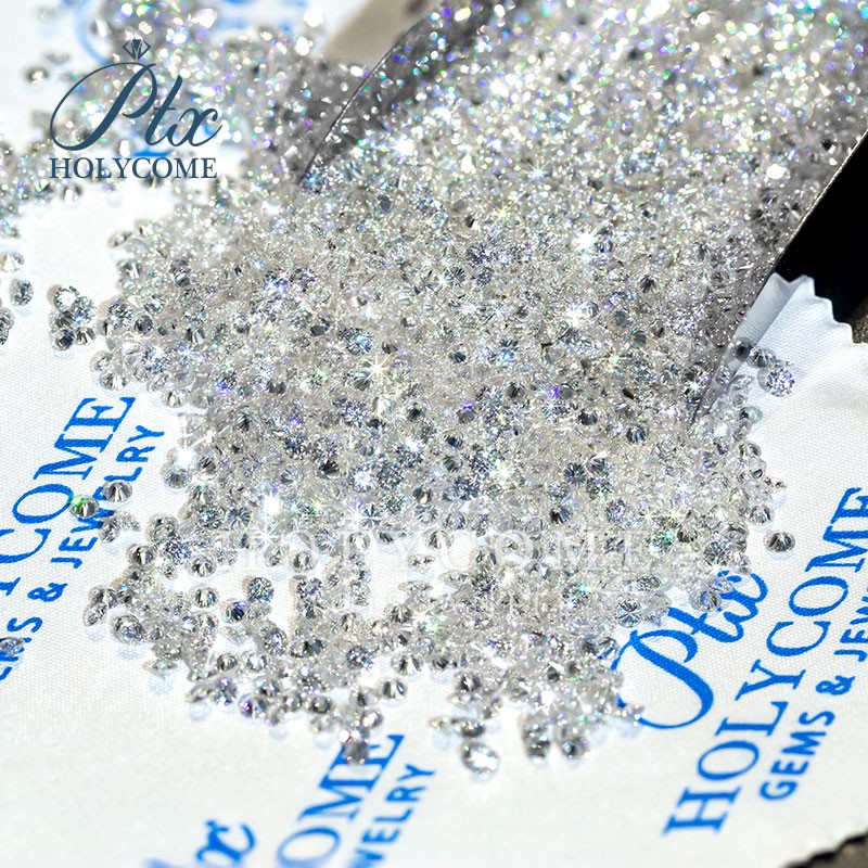 0.8~5.0mm White D Color VVS1 Round Cut Loose Moissanite Gemstone Jewelry Stones