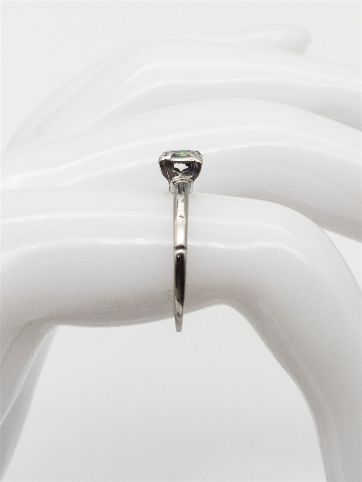 Vintage Traub Orange Blossom $2400 .33ct Natural Alexandrite 14k White Gold Ring