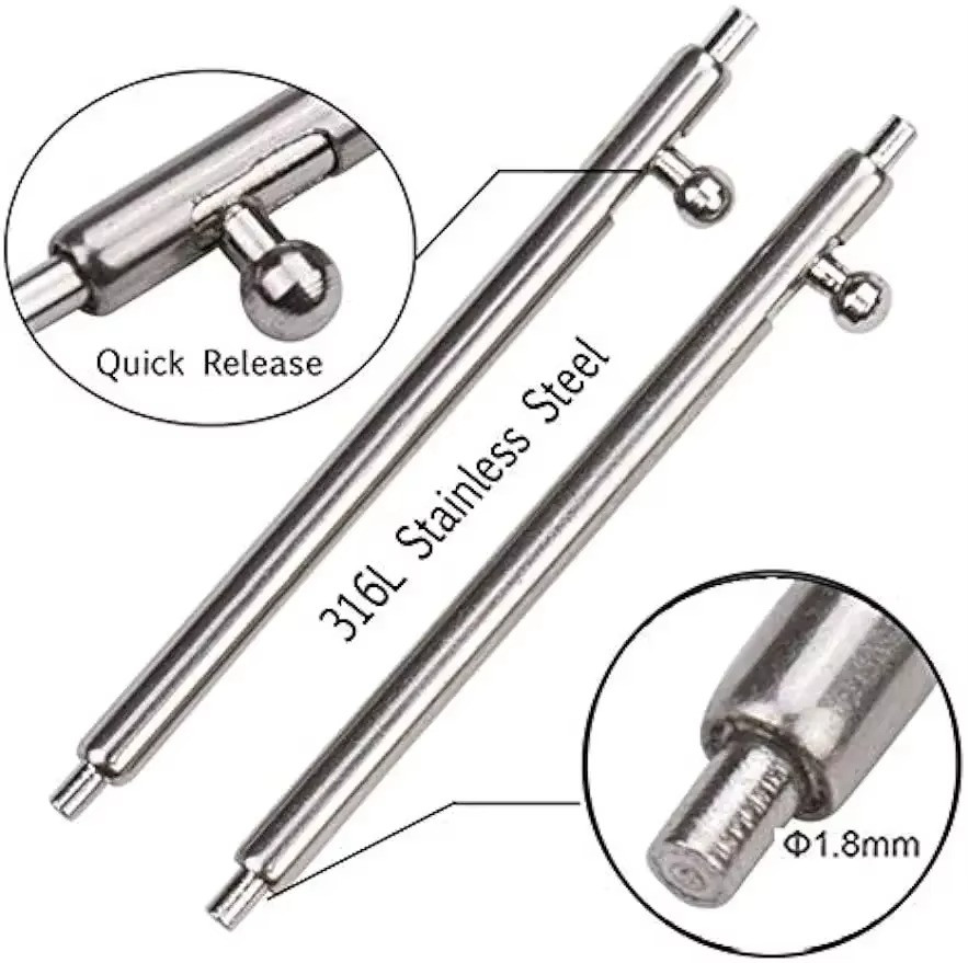 Quick Release Spring Bar Stainless Steel Watch Band Pin Bar 18mm 20mm 22mm 24mm