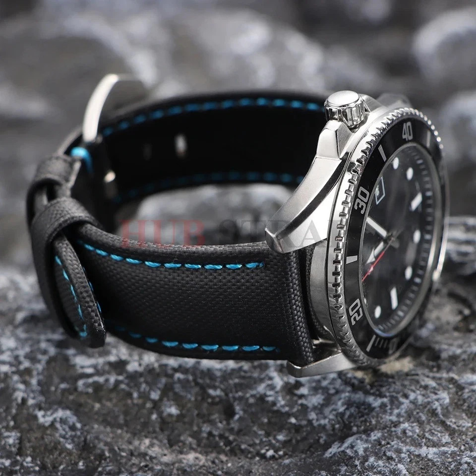 Genuine Sailcloth Watch Band 20mm 22mm 24mm 26mm Waterproof Quick Release Strap