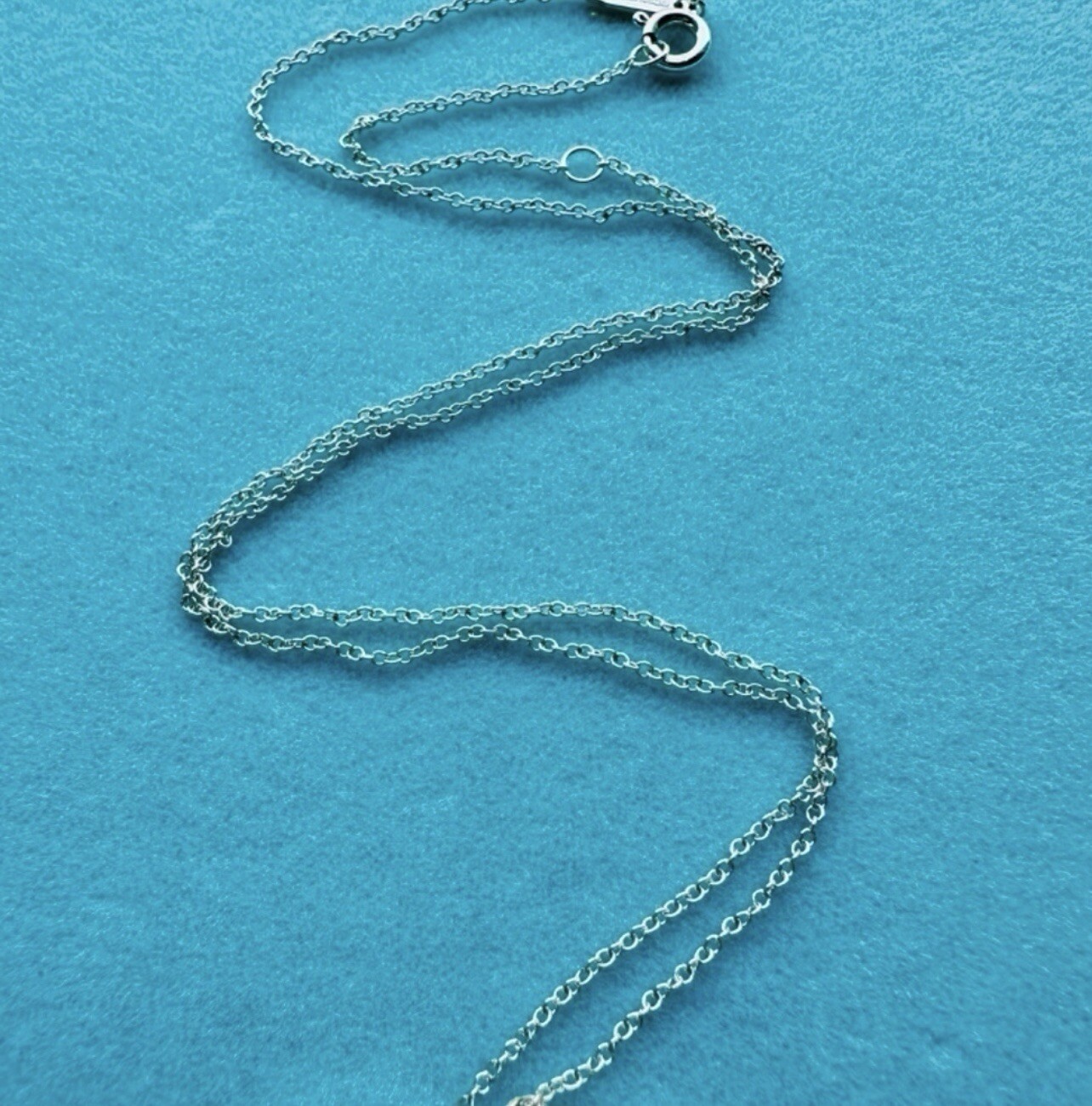 Tiffany Blue® Double Heart Tag Pendant Necklace ( 18” chain )