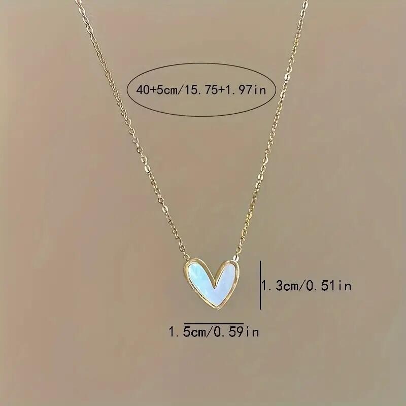 Fashion 14K Gold Plated Love Heart Pendant Necklace Women Unique Gift Golden New