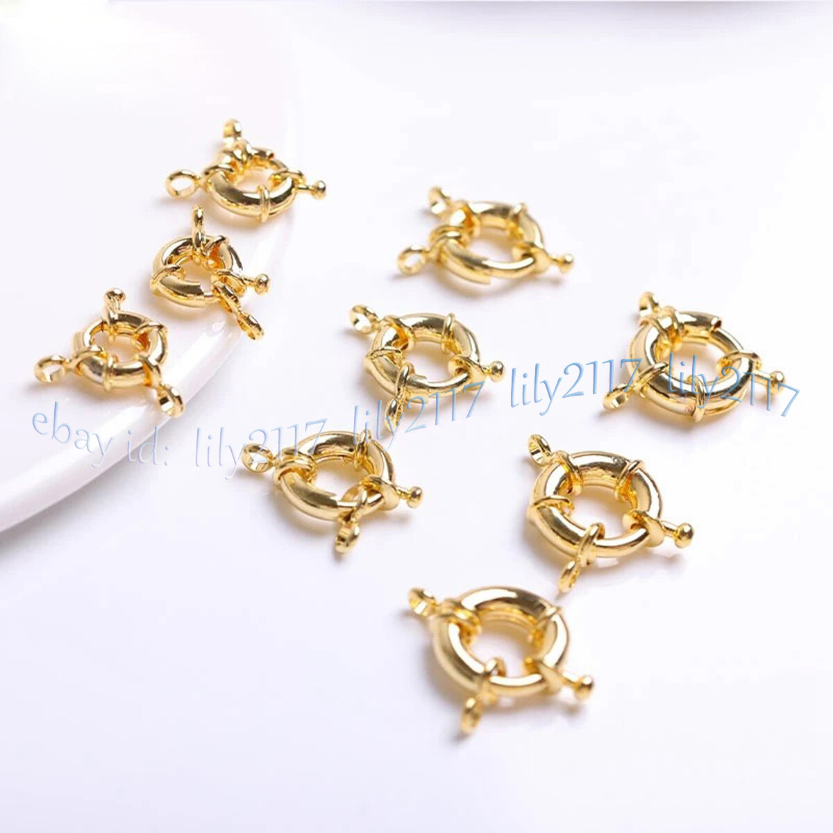 Converter w/ Spring Ring Claws Clasp Gold Silver Plated Jewelry DIY Accessories