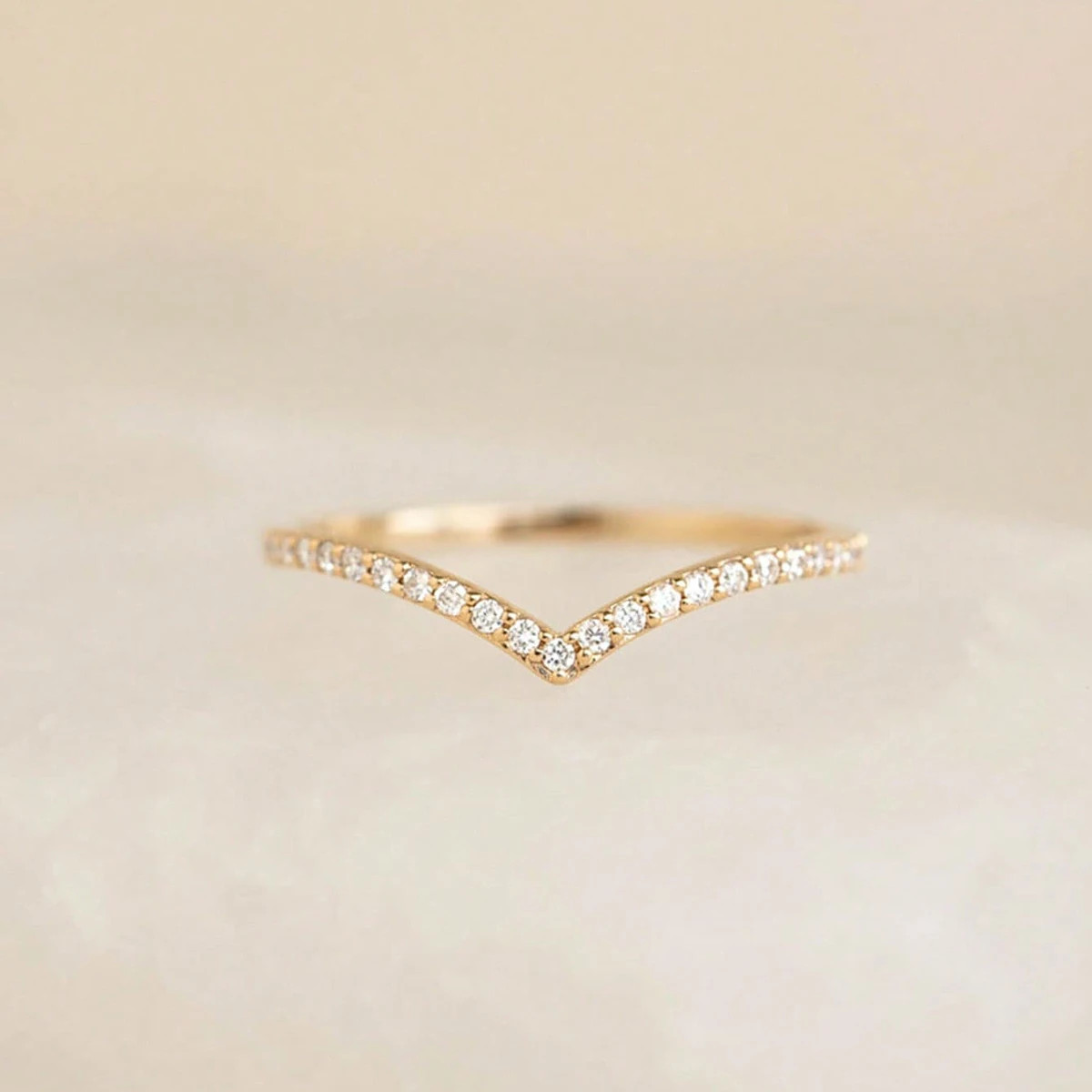 Stackable Plain Ring 925 Sterling Silver 1.4mm Full Zircon Wedding Band Jewelry
