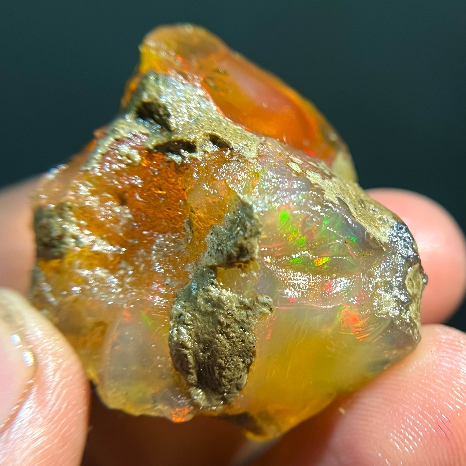 Opal Rough Natural Ethiopian 83 Cts Incredible Welo Multi Fire Opal Gemstone Raw
