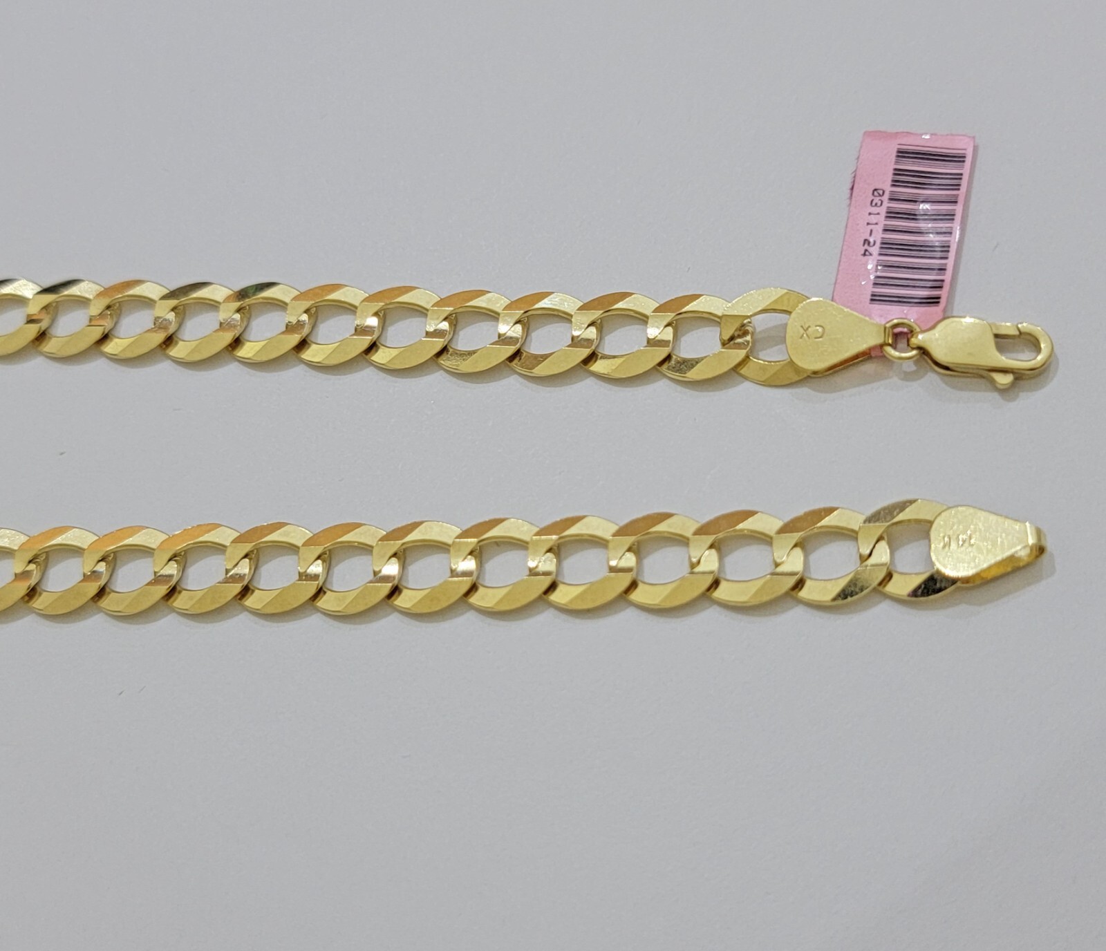REAL 14k Gold Necklace Cuban Curb Link Chain Mens 10mm 20″ – 30 Inch SOLID 14kt