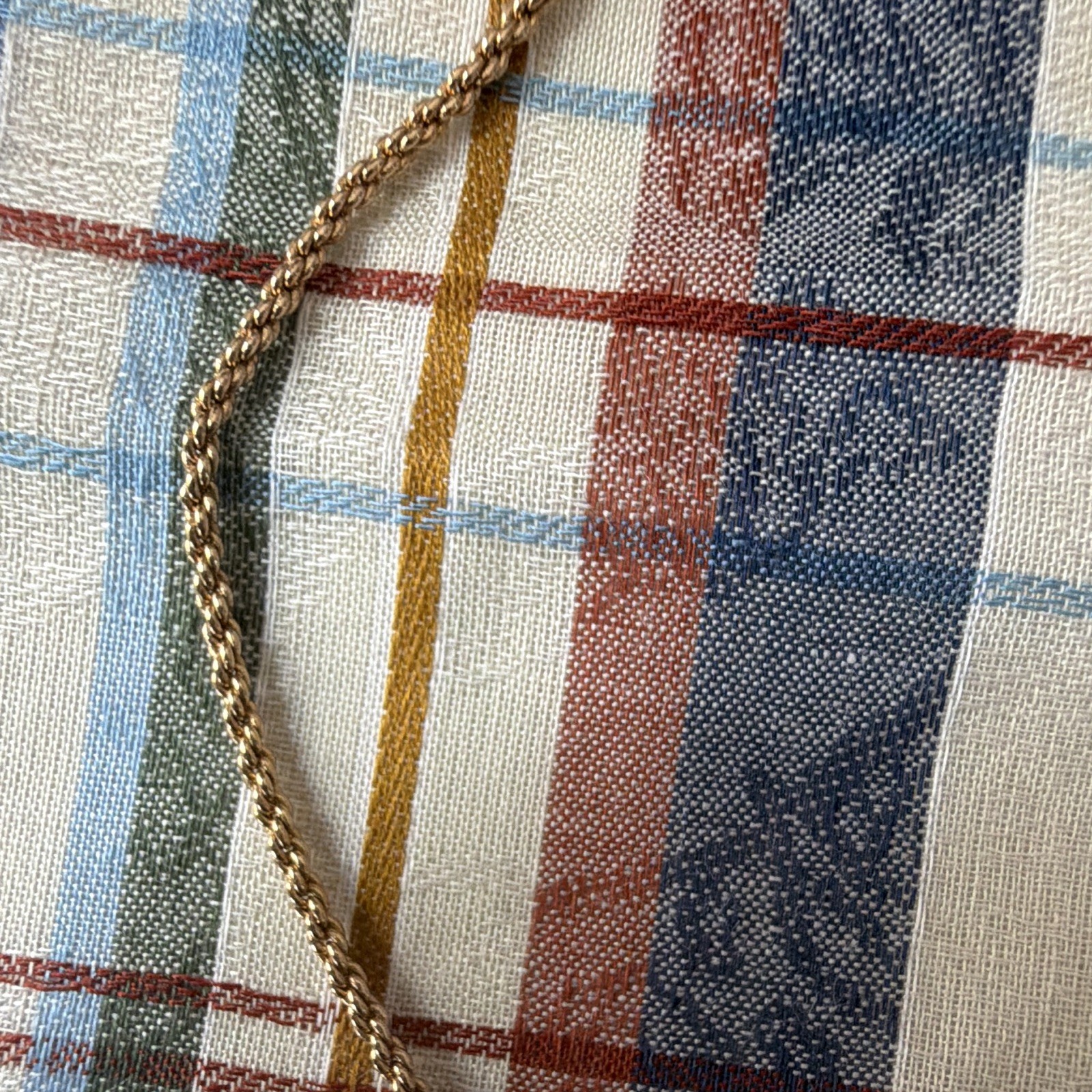 Dior Signed Gold Tone Rope Chain Oval Pendant Pavé Clear Crystal Necklace