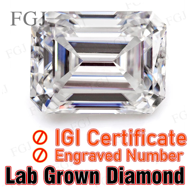 Lab Grown Diamond 0.1-5CT Without IGI Certificate HPHT CVD DEFG VVS-SI Diamonds