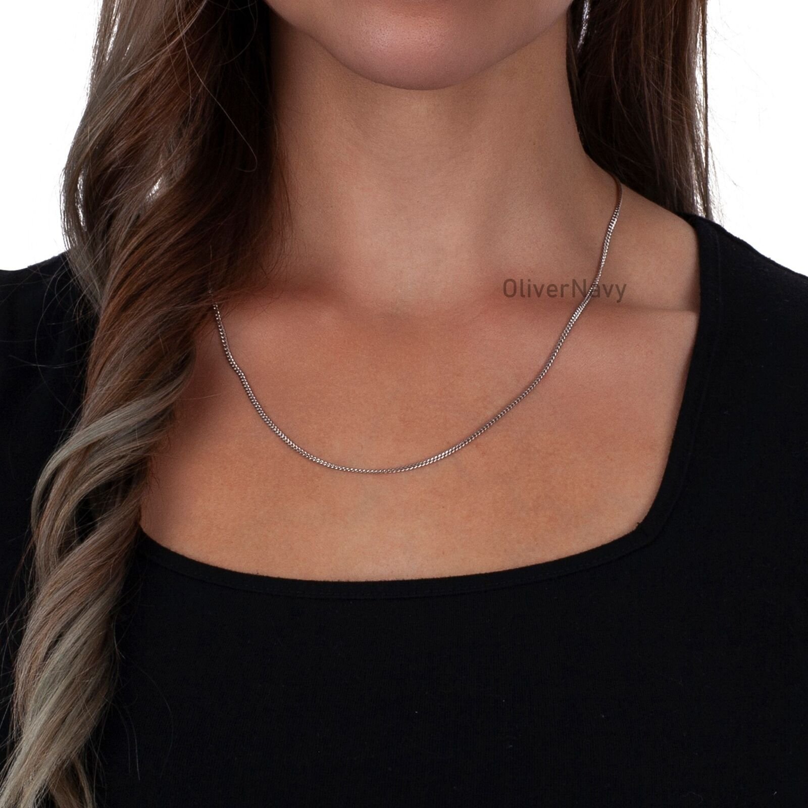 925 Sterling Silver 2mm Miami Cuban Curb Link Chain Necklace 16”-30” Italian