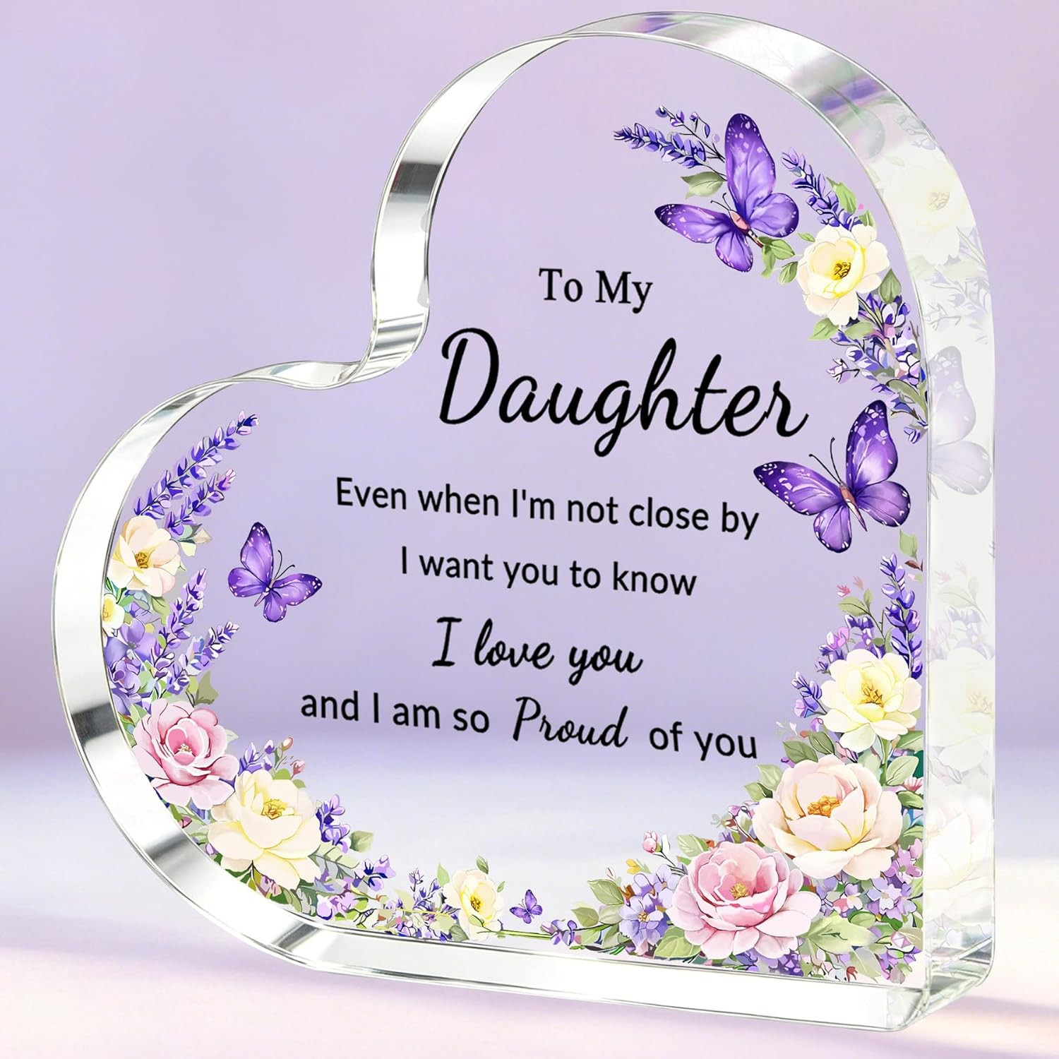 Birthday Gifts for Daughter, Daughter Gifts – to My Daughter Acrylic Heart Plaqu