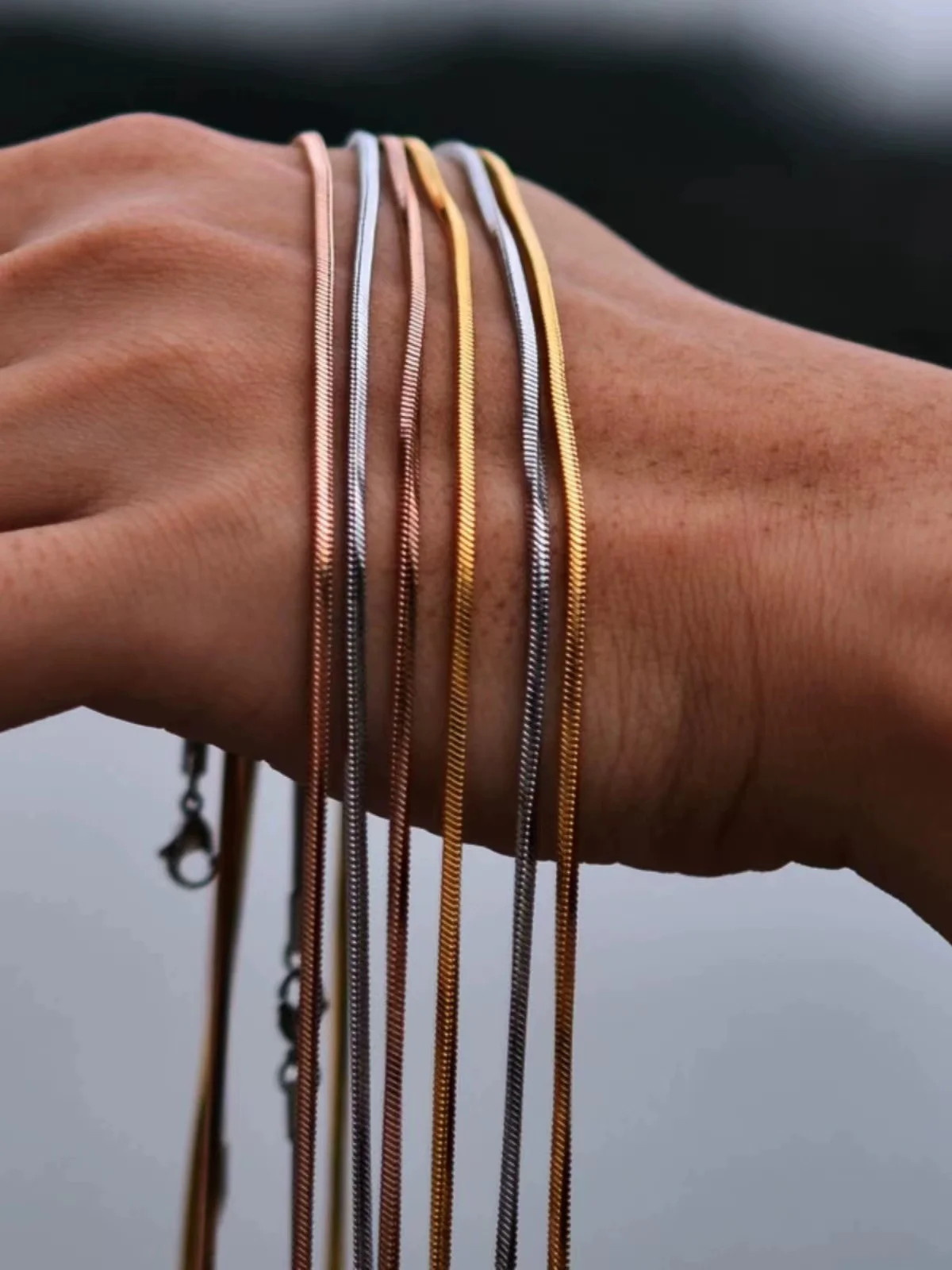 Simple Gold Color Stainless Steel Chain Necklace For Men Hip Hop Jewelry Accesso