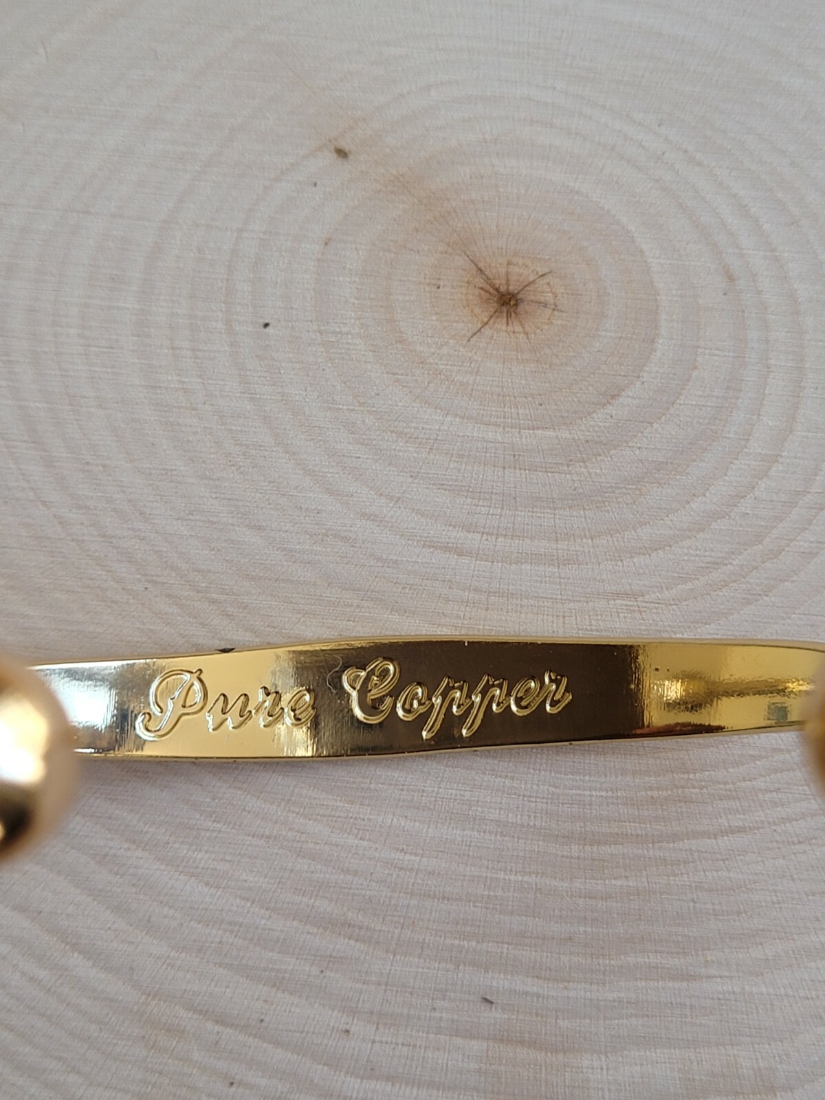 Pure Copper Magnetic Bracelet Gold Plated Arthritis Therapy Heavy Cuff Bracelet