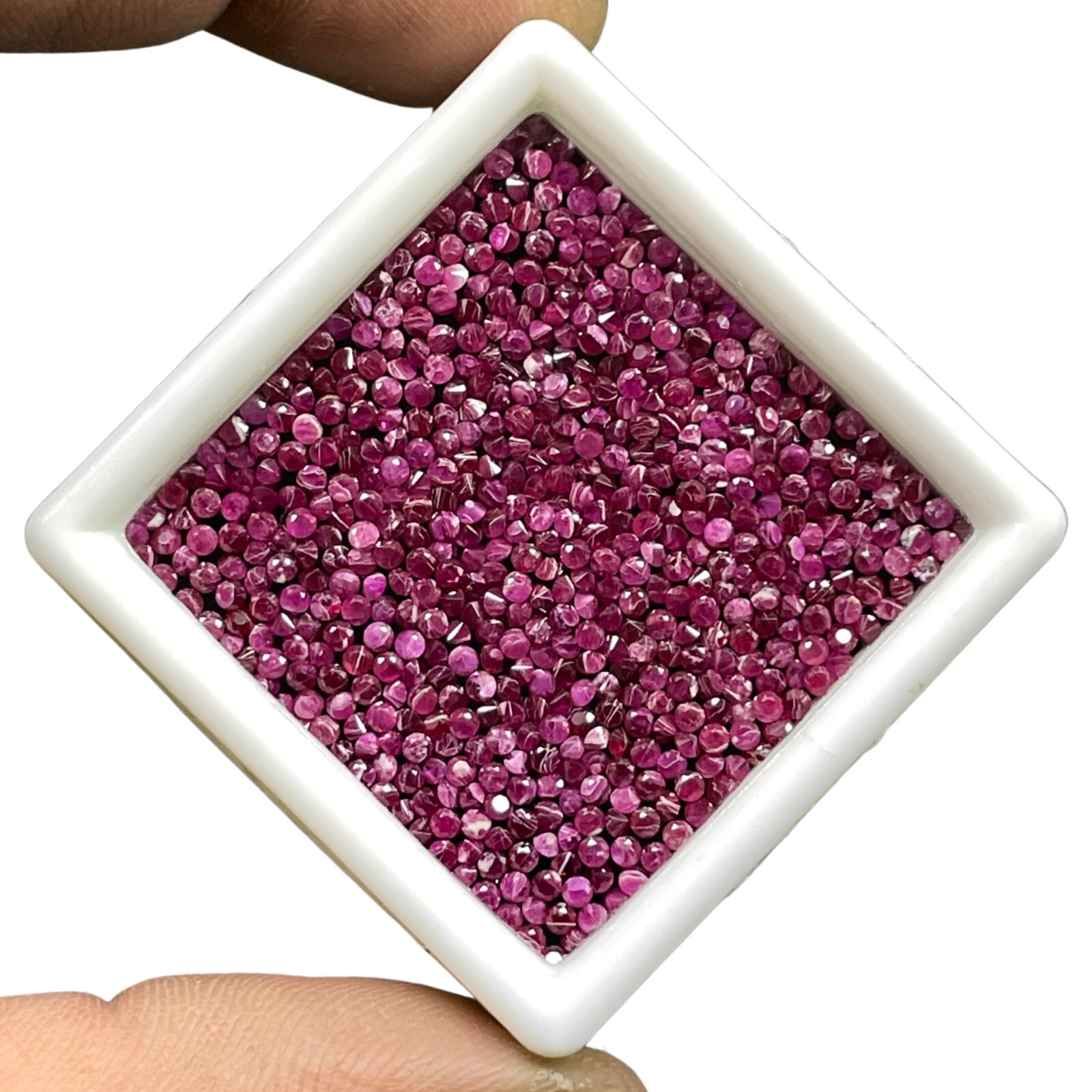100 Pcs Natural Ruby 1.4mm Round Cut Rich Red Loose Gemstones Wholesale Lot