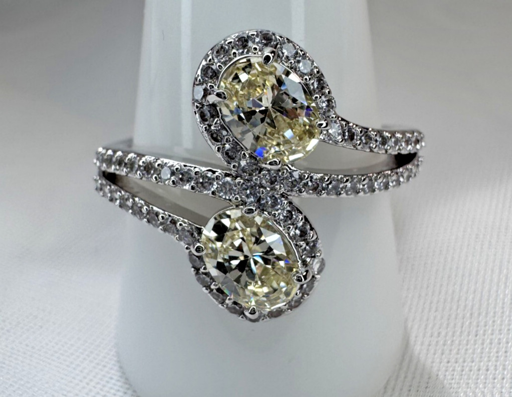Bomb Party Ring Size 11 – RBP8620 “Say Yes To The Sparkle” Lemon CZ on Rhodium