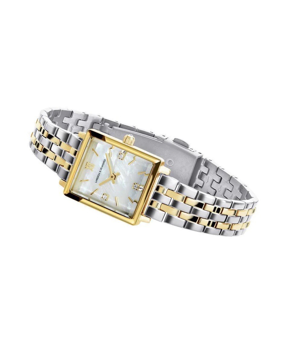 Larsson & Jennings Women’s Mini Boyfriend Two-Tone Bracelet Watch Quartz Gemmed