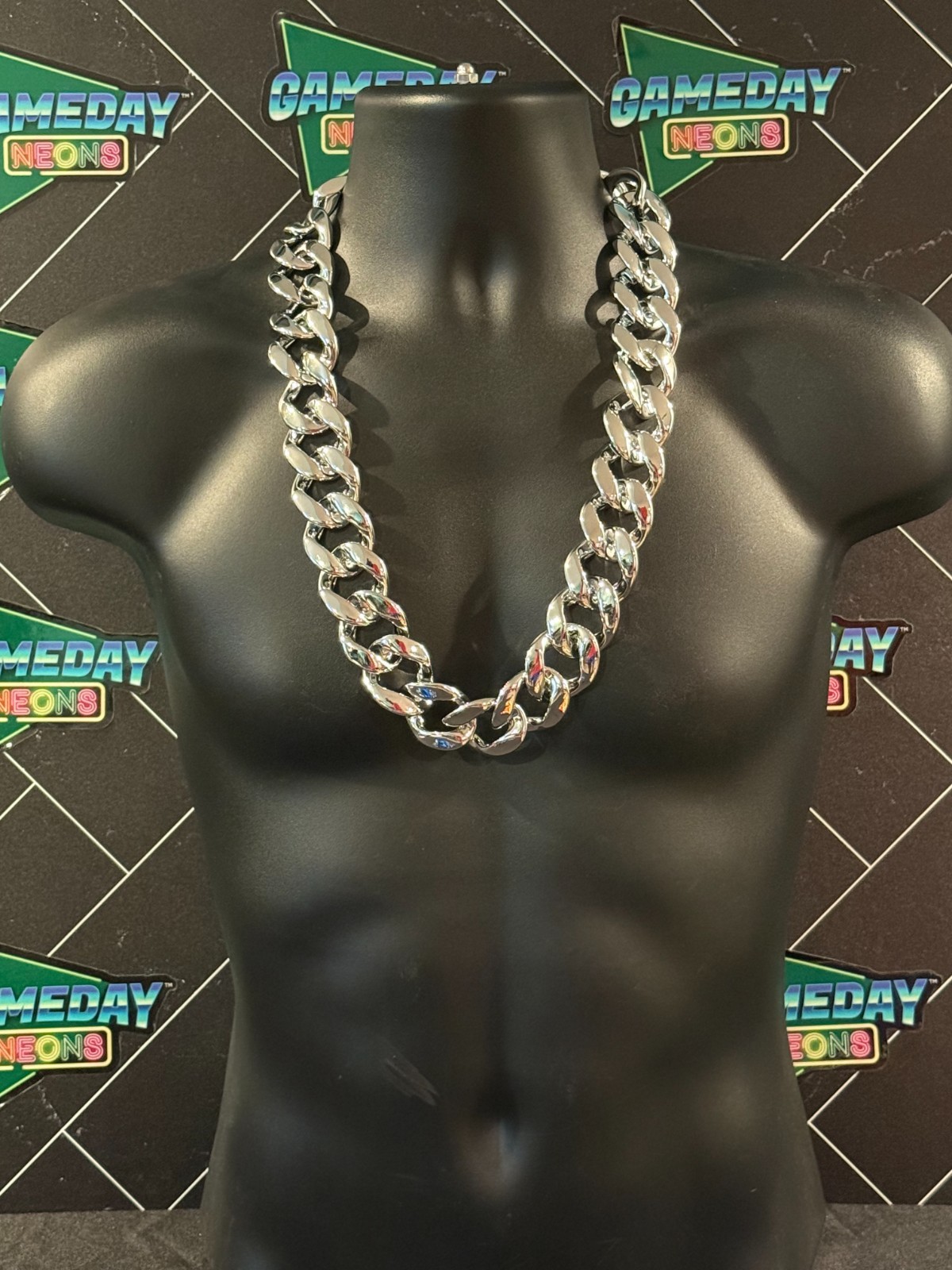 Men’s Chunky Cuban Necklace, 30 inches Fake Hip Hop Chain, Plastic Rapper…
