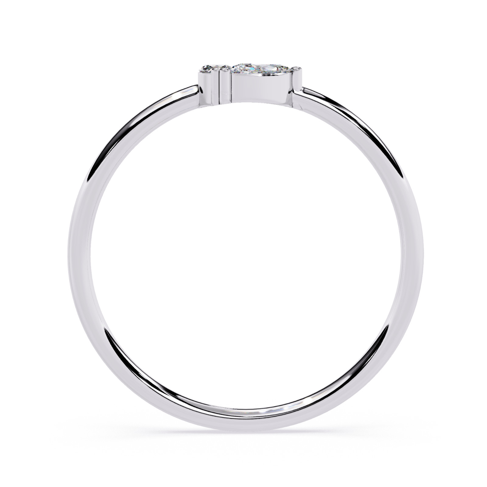 Lab Grown CVD Diamond Marquise Cluster Ring 925 Sterling Silver Promise Ring