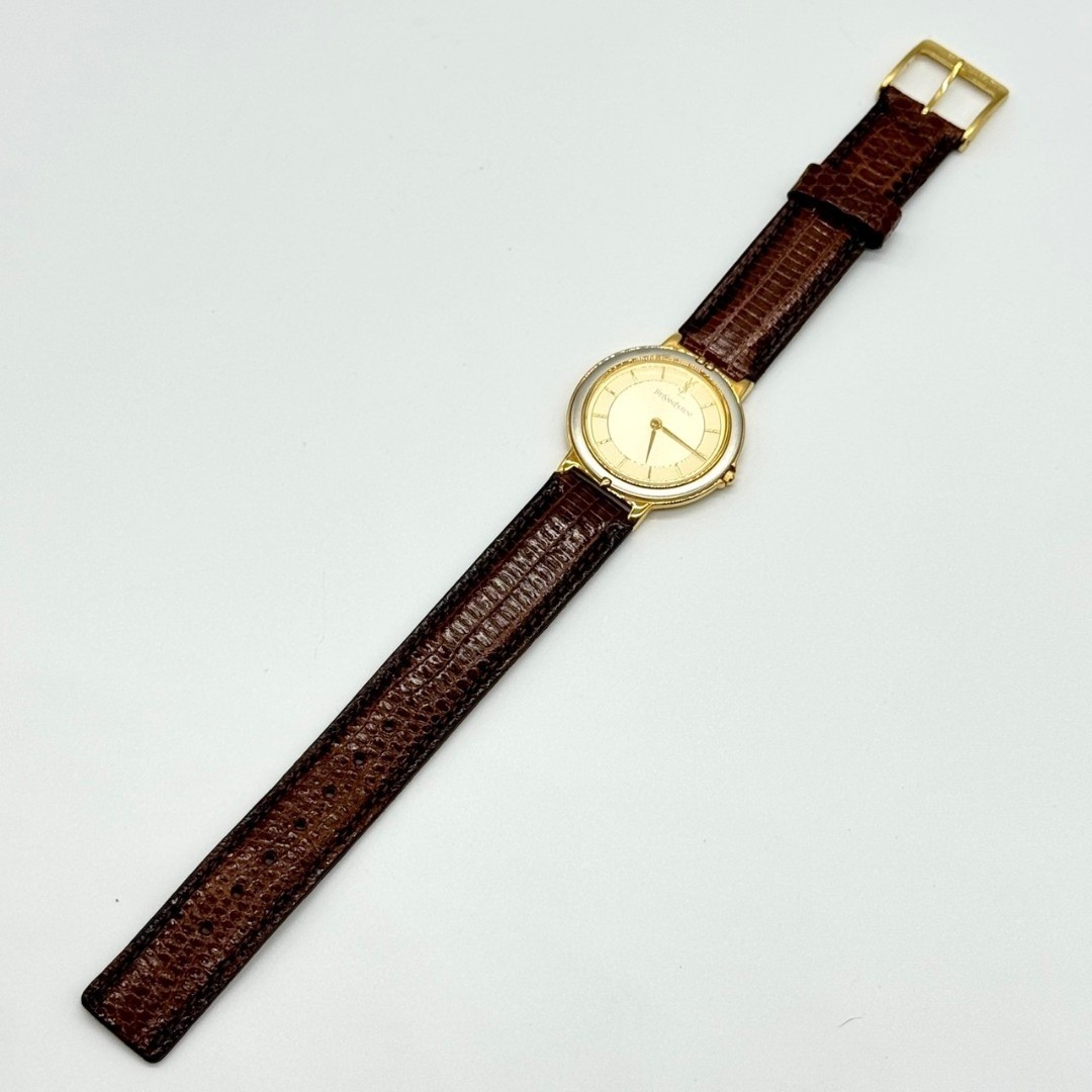 Yves Saint Laurent Watch Gold Dial Quartz Two Hands 4620 E62267