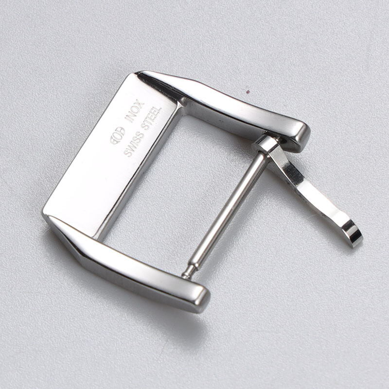 High Quality 316L Solid Stainless Steel Pin Buckle Watch Clasp 18mm Fits IWC