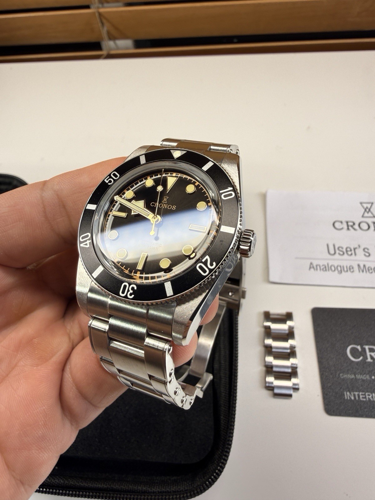 Cronos 37mm PT5000 Vintage Diver Watch L6033 – USA SELLER