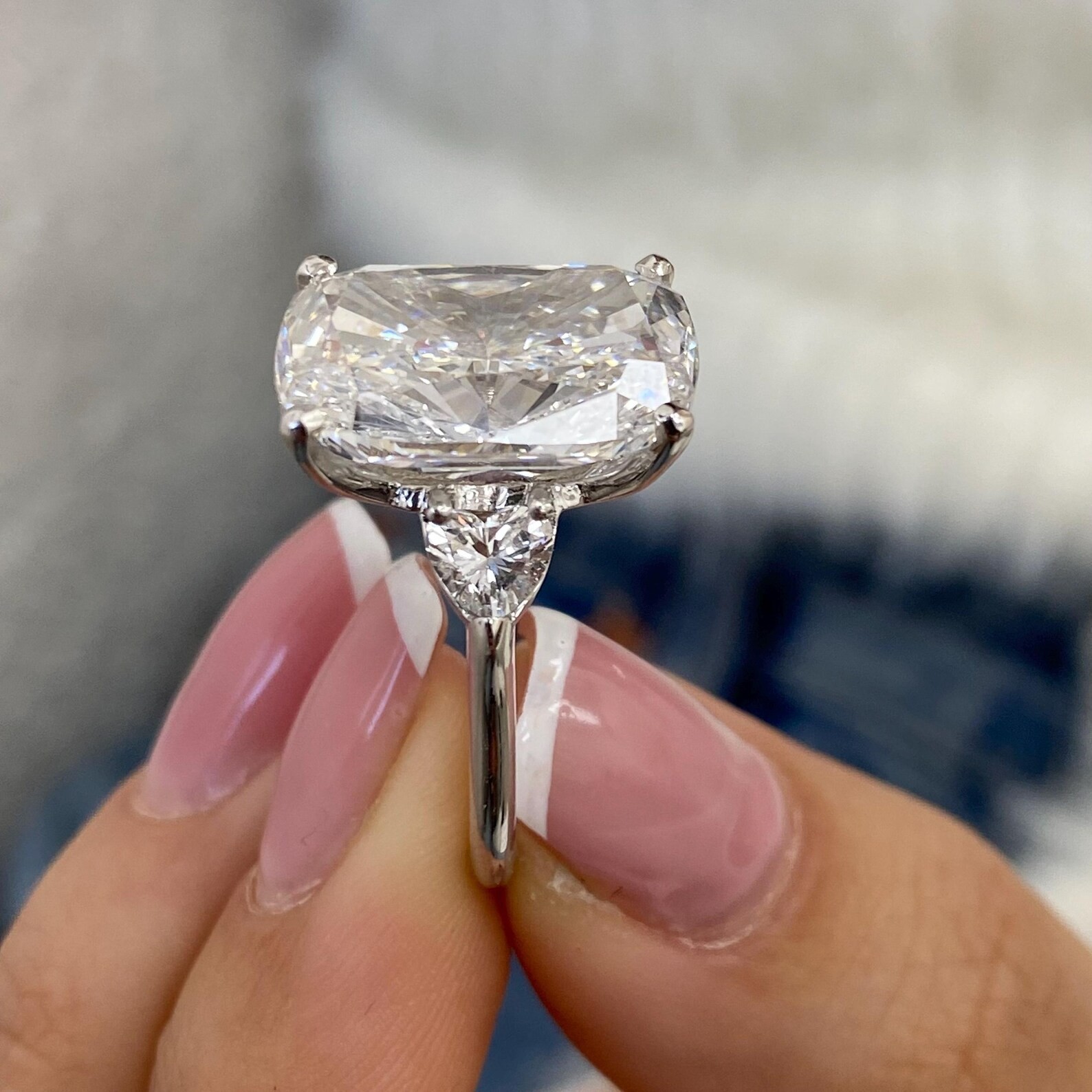 RARE 10.30 Ct Certified Cushion Diamond Solitaire Ring, FREE Diamond Studs