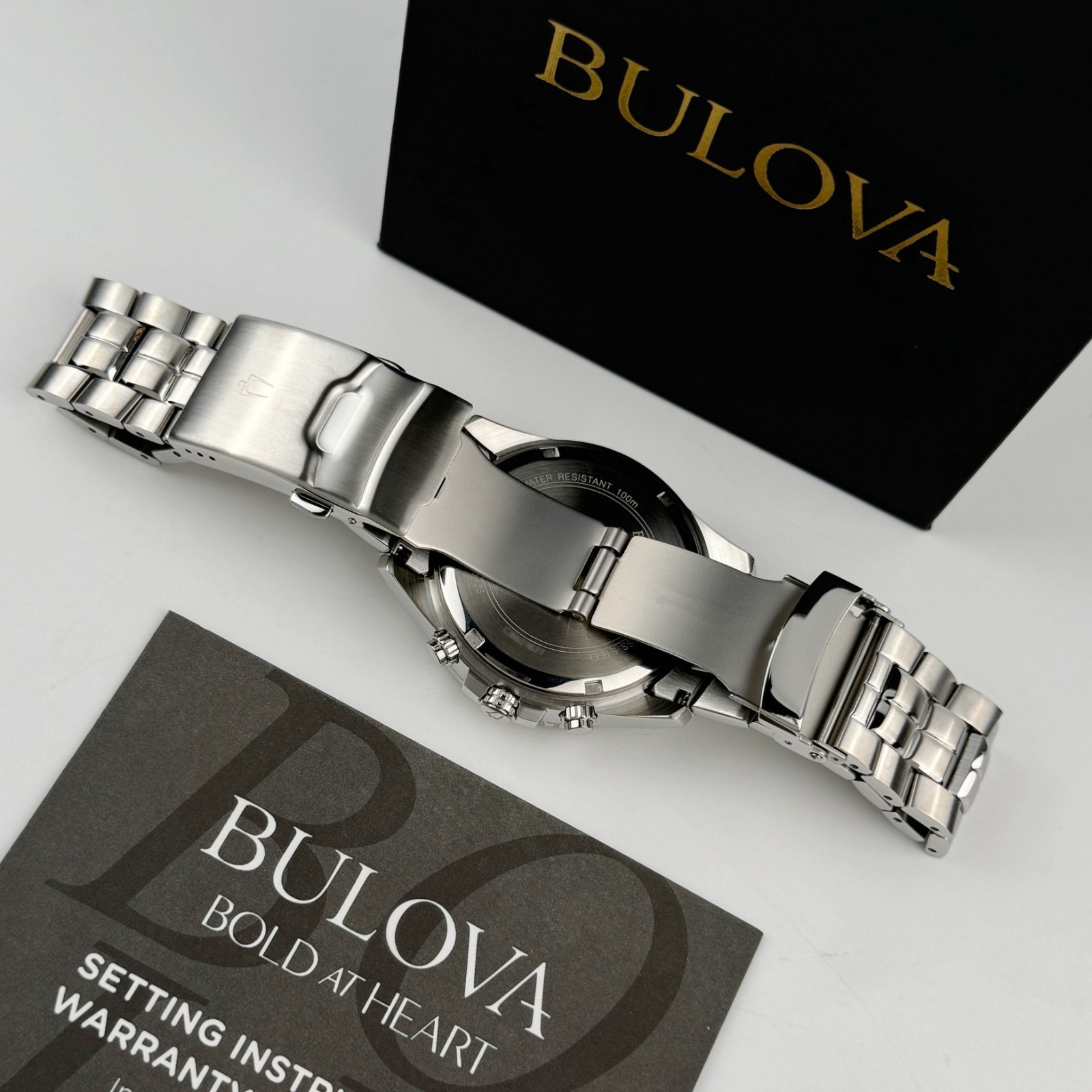 Bulova 98B423 Marine Star Chronograph Silver White dial stainless Men’s Watch