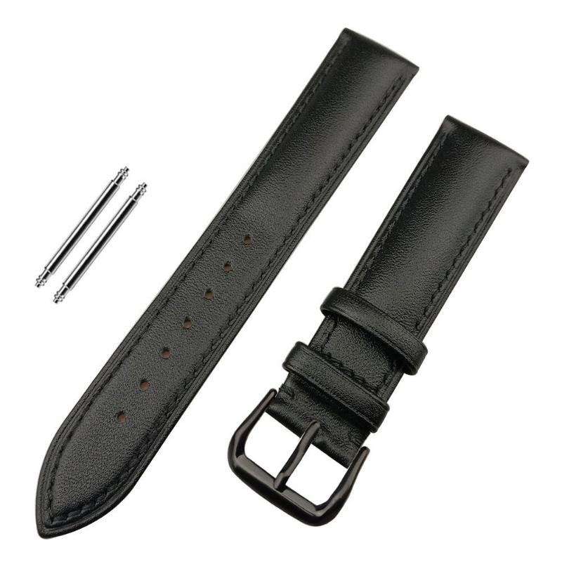 12 14 16 18 19 20 21 22 24mm With SS Pin Buckle Genuine Leather Watch Strap Band