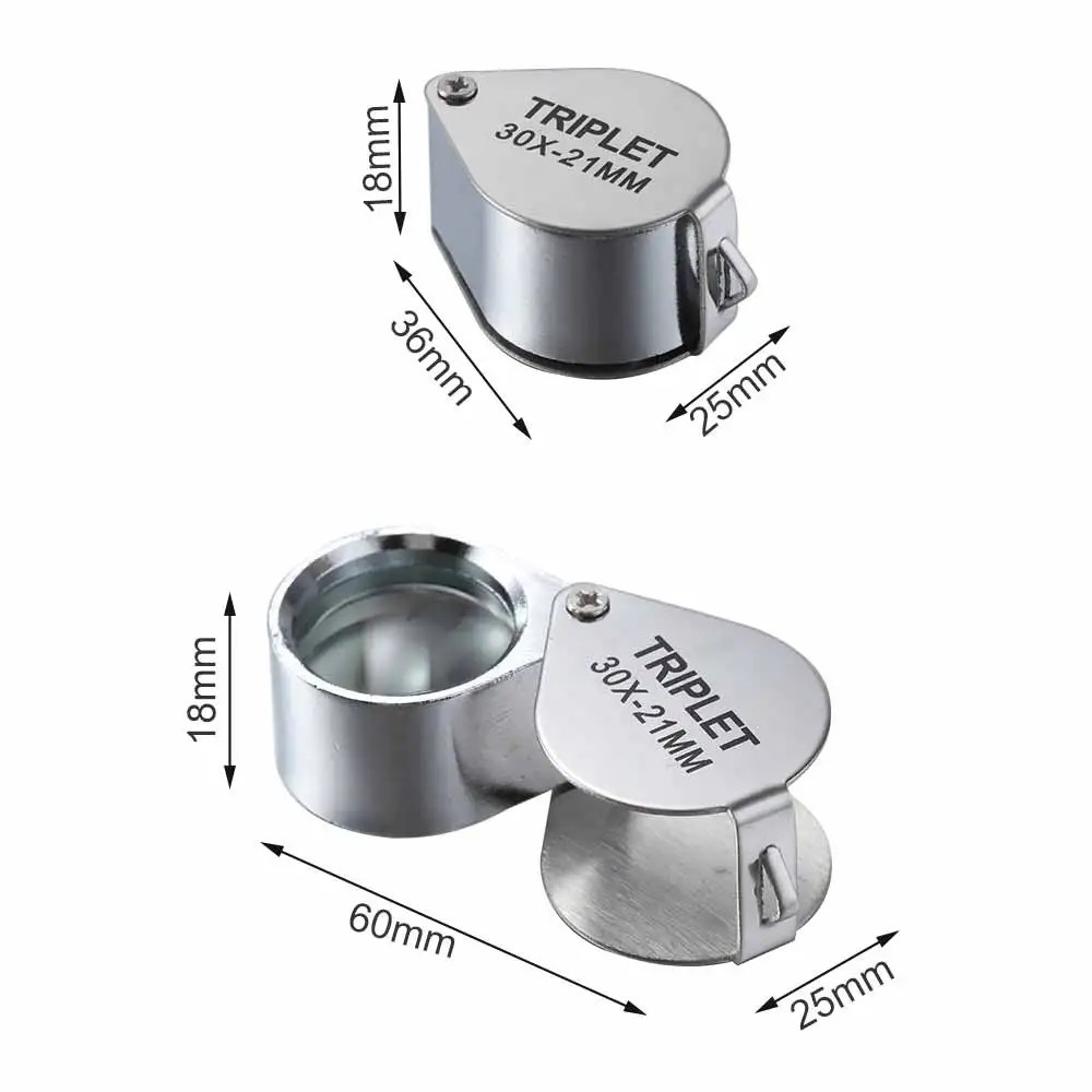 10-30X Jeweler’s Glass Magnifying Loupe-Eye Magnifier for Jewelry, Coin, Stamp