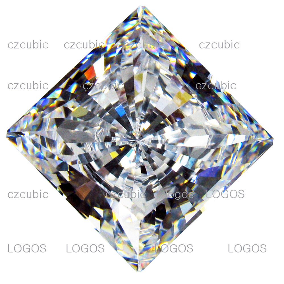 CUBIC ZIRCONIA-CZ SUPER TOP QUALITY LOOSE STONE SQUARE(SQ/P) SHAPE CZ U.S SHIP-7