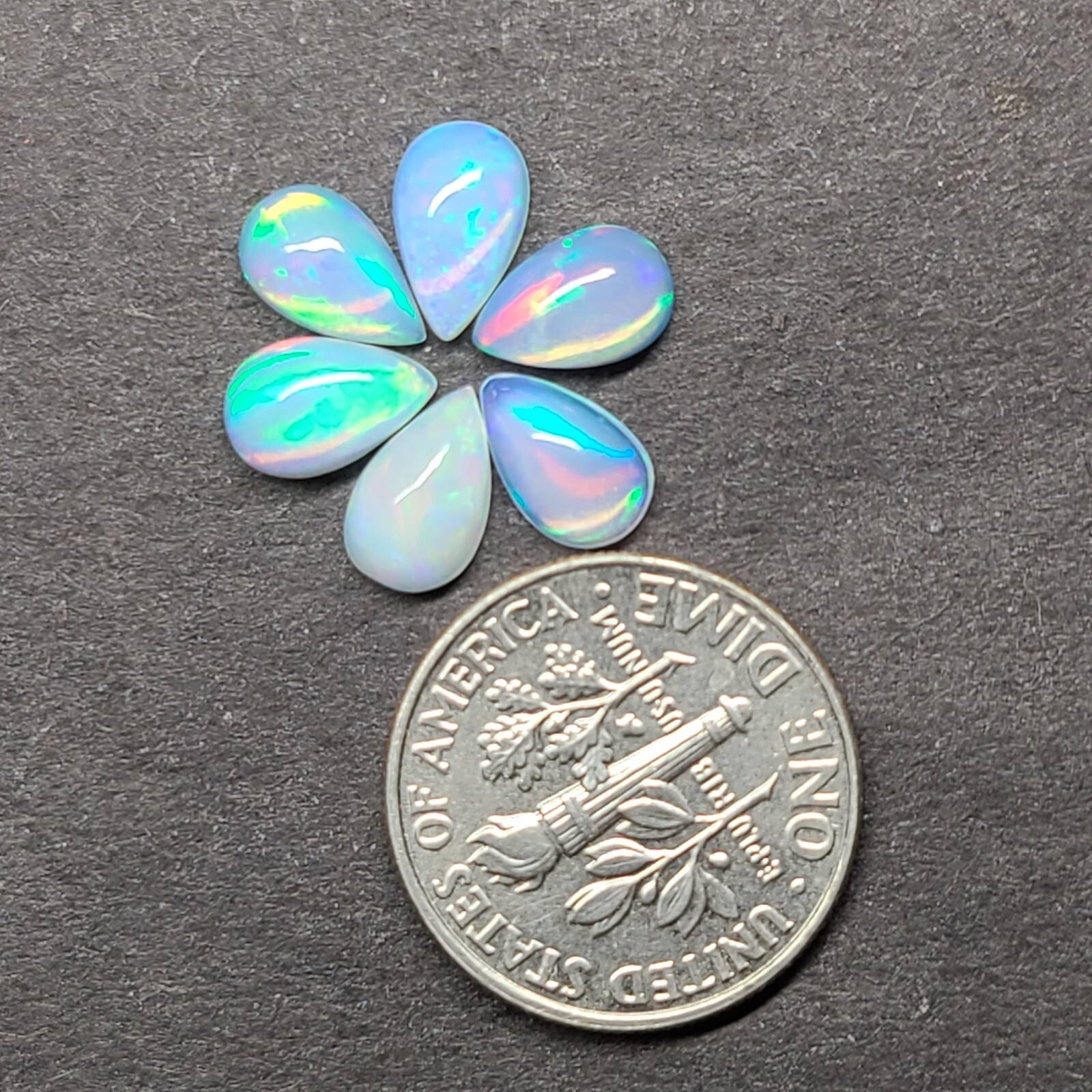 Ethiopian Opal 5x3mm, 6x4mm, 7x5mm, 8x5mm Cabochon Pear Loose Gem(s)