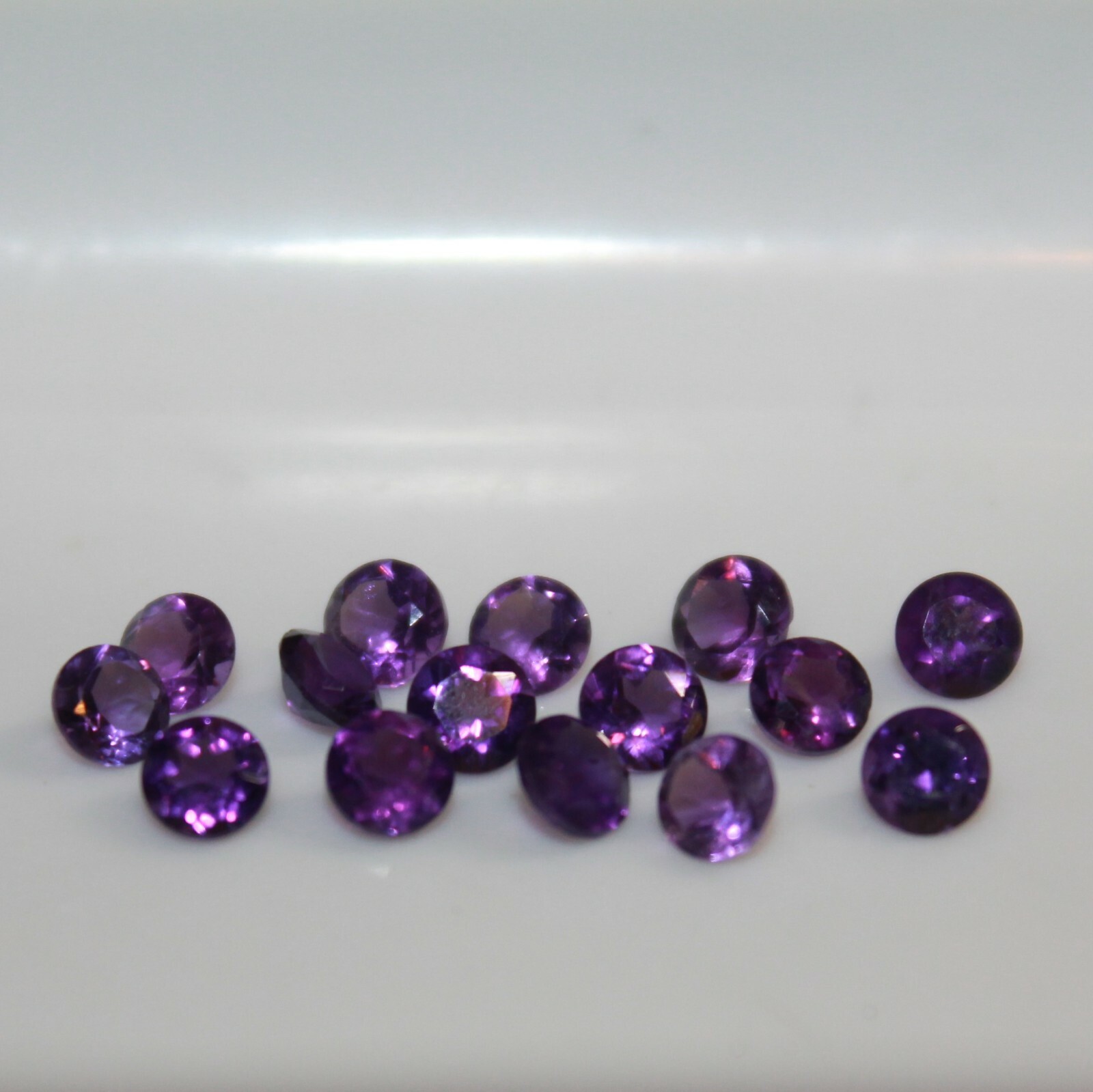 Amethyst 2mm, 3mm, 3.5mm, 4mm, 5mm, 6mm, 7mm, 8mm Faceted Round Gemstone(s)
