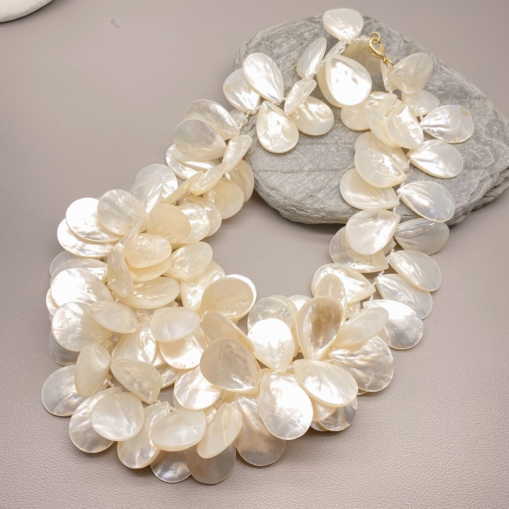 Real White Sea Shell Statement Necklace Fashion Jewelry For Party Wholesale