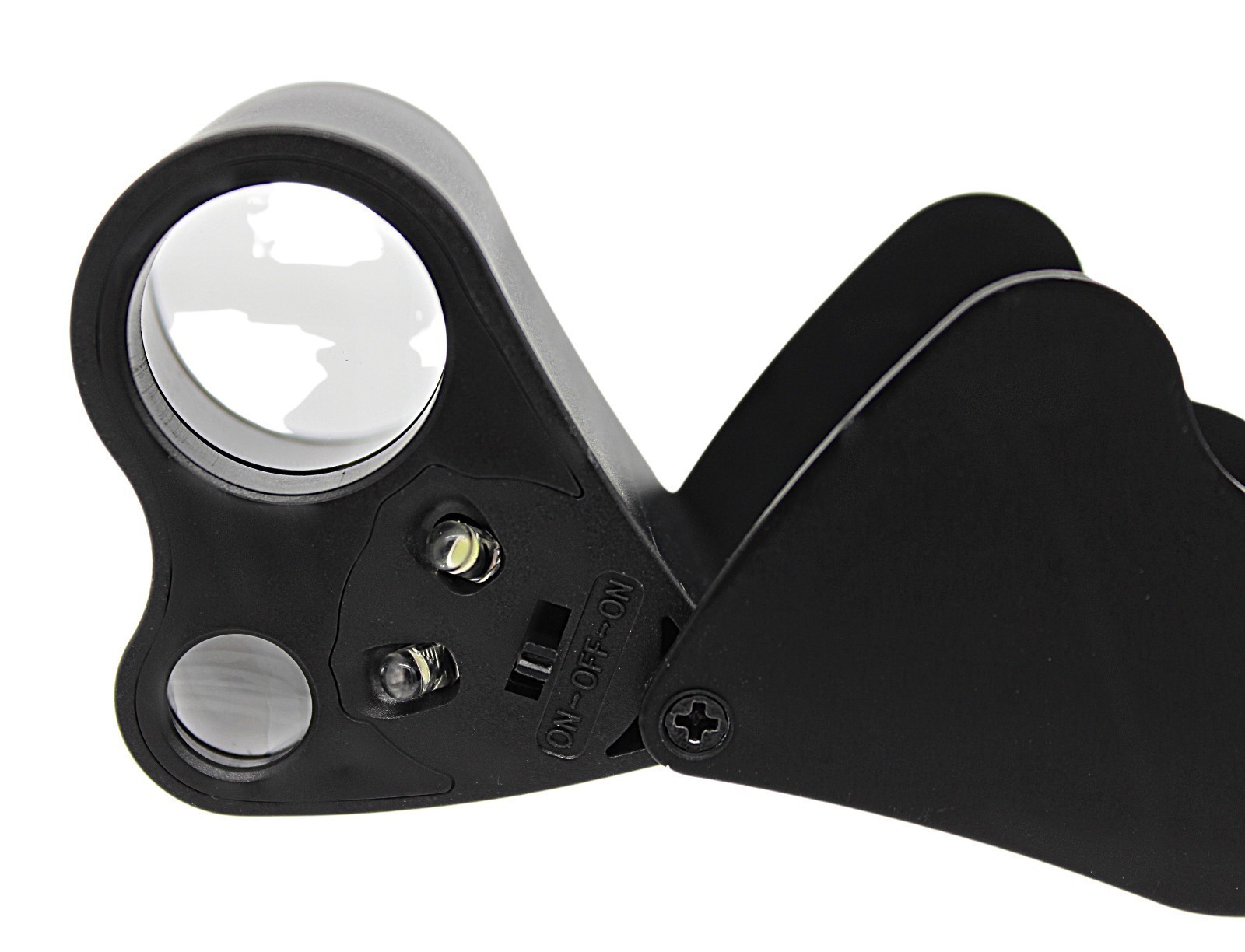 Foldable LED Magnifier 30X 60X Illuminated Jewel Loupe for Gold Identification