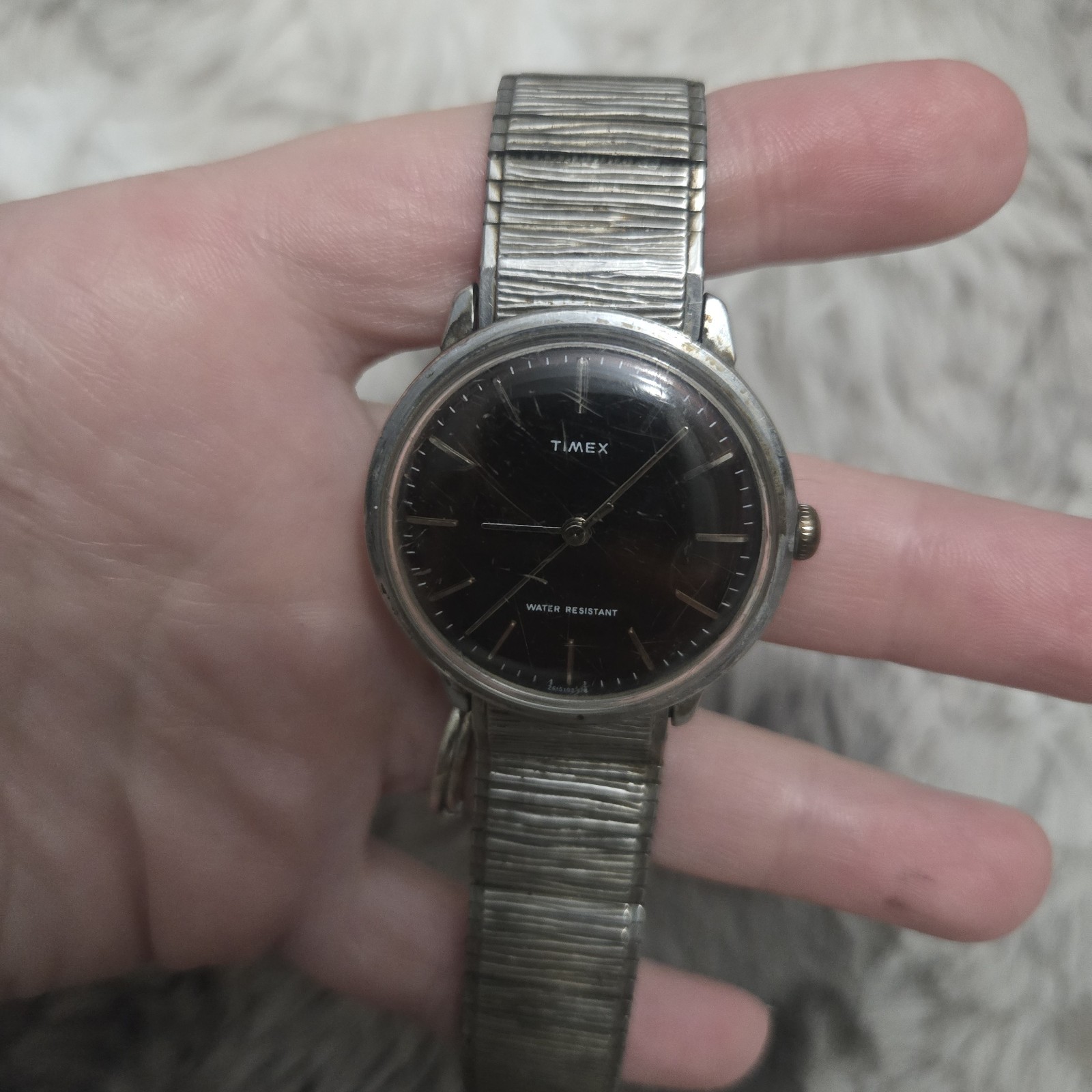 1970s Timex Marlin Silver Toned Manuel-Winding Men’s Watch Mechanical