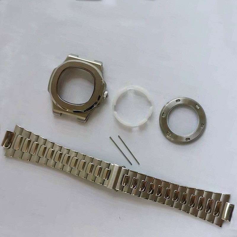 Watch Case Bracelet Dial Kit For NH35 NH36 Stainless Steel Square Case Parts Set
