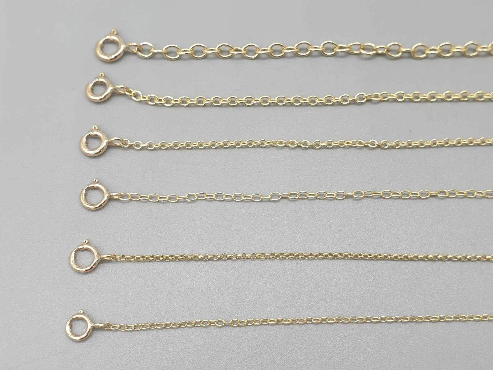 9ct Yellow Gold Extender Chain 9k Safety Bracelet Necklace Extension 0.5″ to 4″