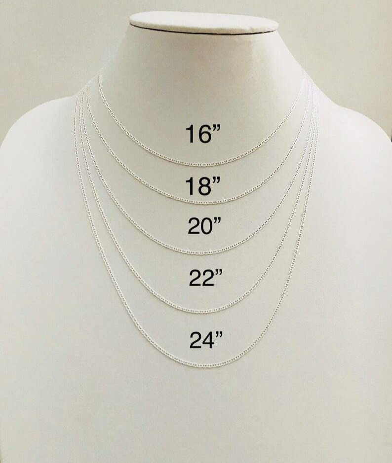 925 Sterling Silver 1.5mm Mariner Link Chain,Made in Italy Necklace – G040