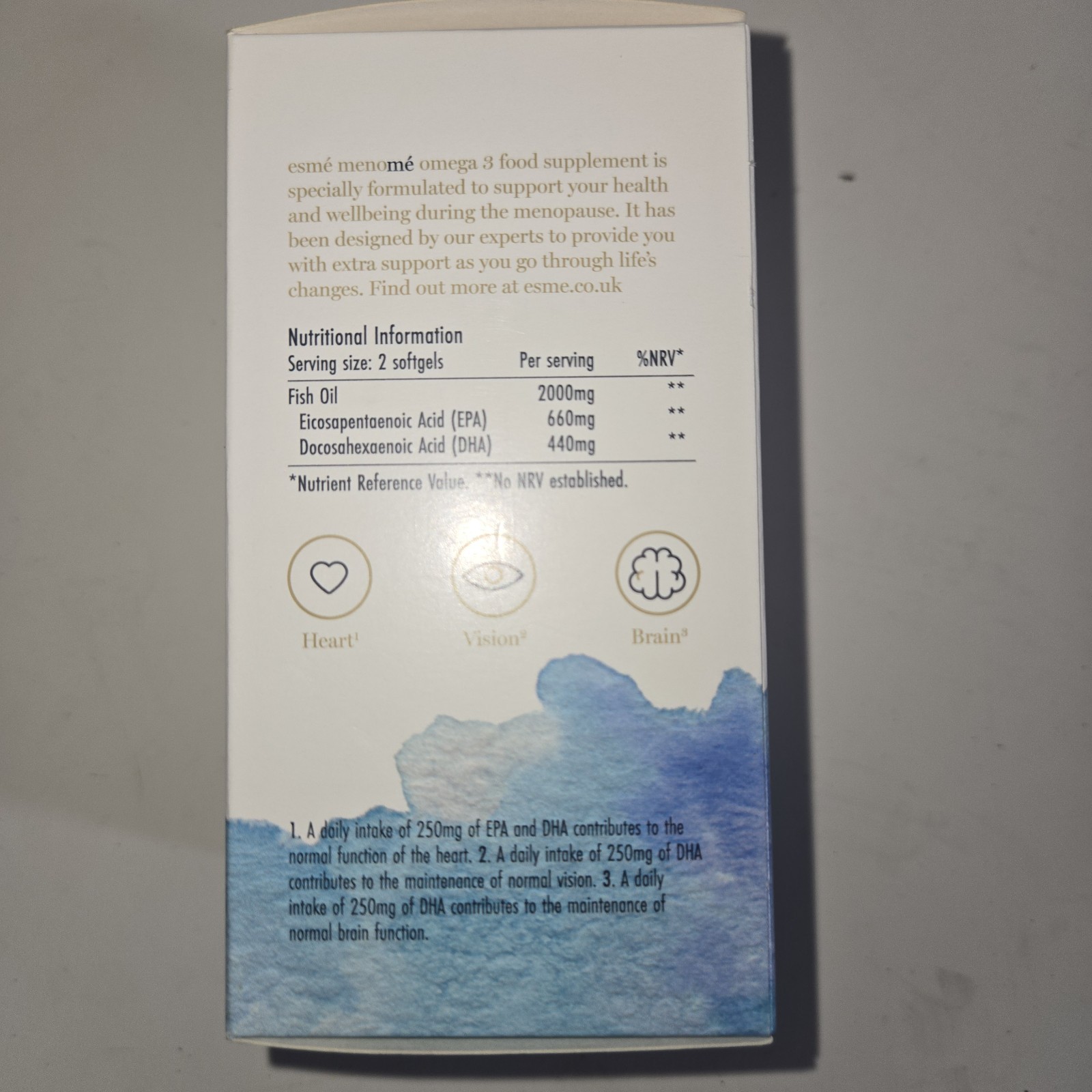 Esme Menome Omega 3 BB 23/10/25 60 Softgels 30 Day Supply