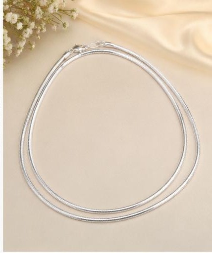 925 Sterling Silver Snake Chain Necklace 25 Inch 2mm Pendant Chain