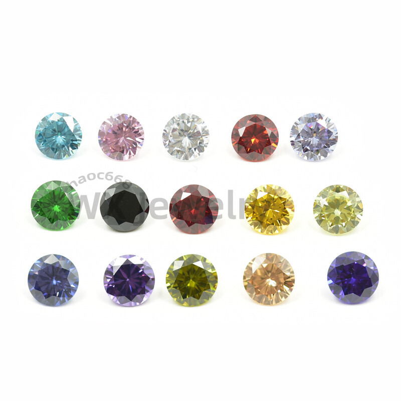 1.0~10mm 100pcs Round Colors Loose Cubic Zirconia AAAAA CZ stone Gemstone Jewelr