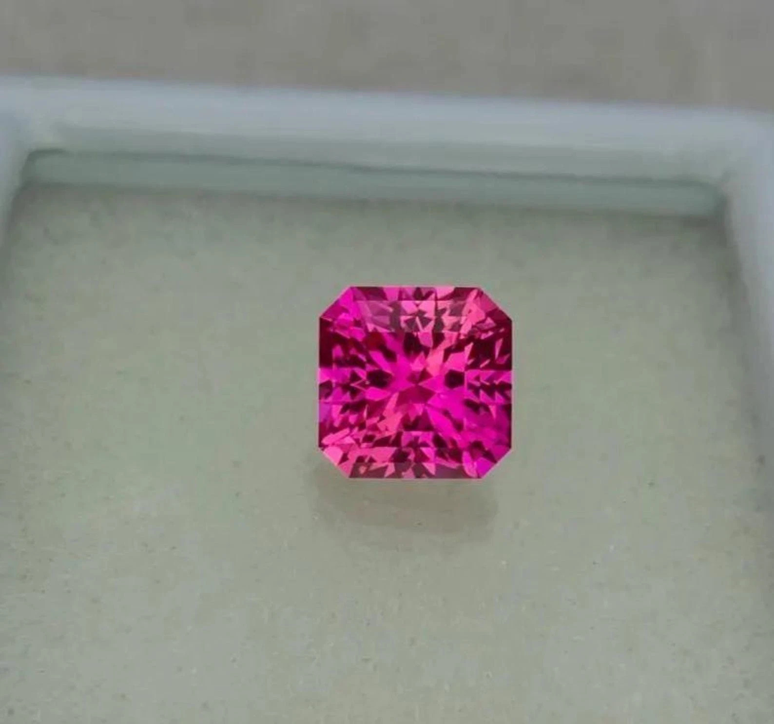 Rare Natural Ceylon Pink Sapphire Certified Loose Asscher Cut Gemstone 10 Ct