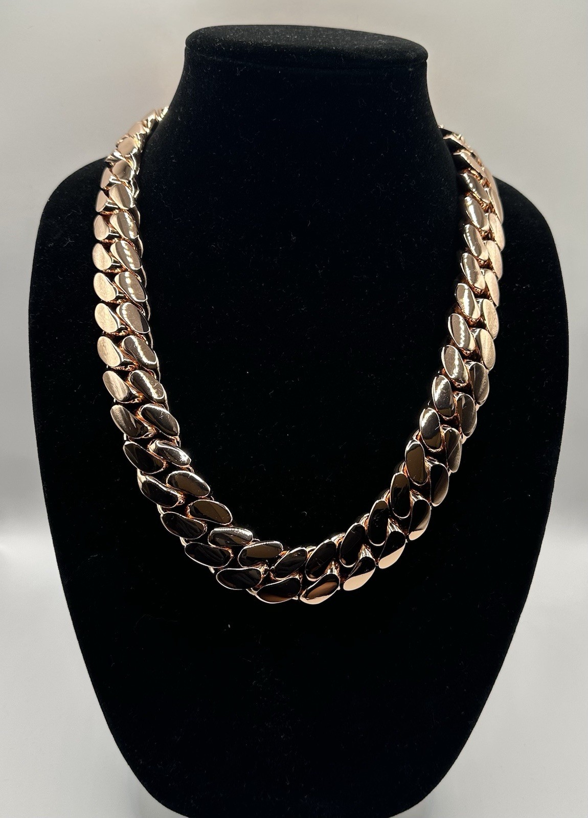 22mm 24” 580g Handmade Miami Cuban Link – 14k Rose Gold Plated HEAVY