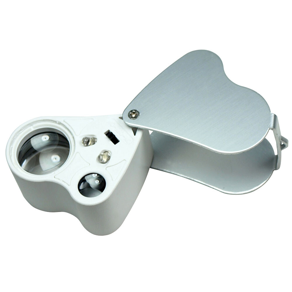 Illuminated 30X – 60X Jewelers Loupe Lighted Magnifier US Free Shipping