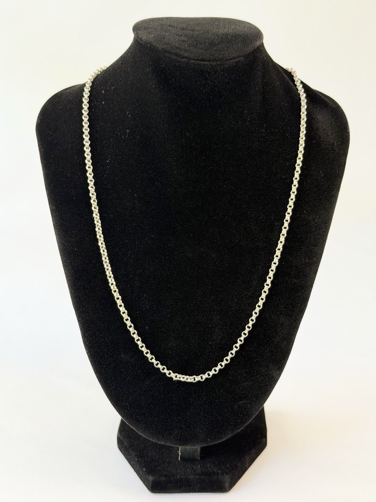 925 Sterling Silver Rolo Belcher Chain Necklace 18″ 2.5mm 6.38g Sweet Sterling