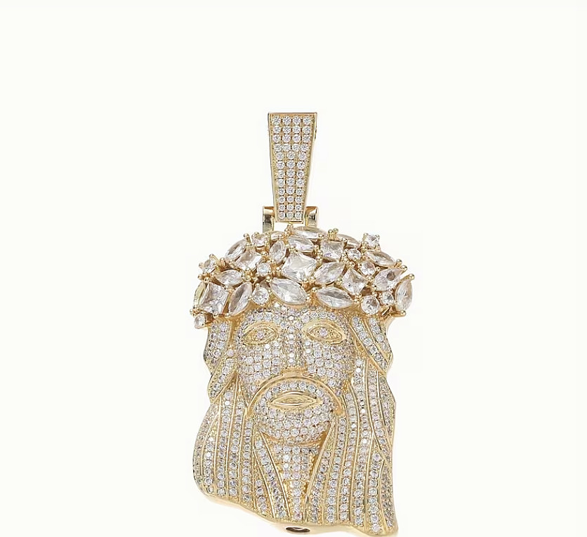 Men’s Fashion Trend Anti-Allergy Plated Pendant Cuban Link Necklace – Hip-Hop