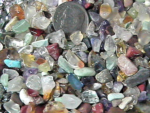 Mixed Gemstone Embellishment UNDRILLED Small Chips 8 oz. 1/2 lb.